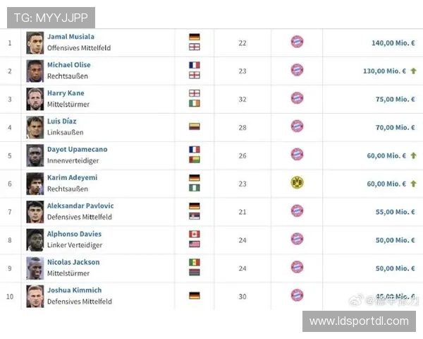 德甲目前最贵的球队及其球员身价与投资比例分析